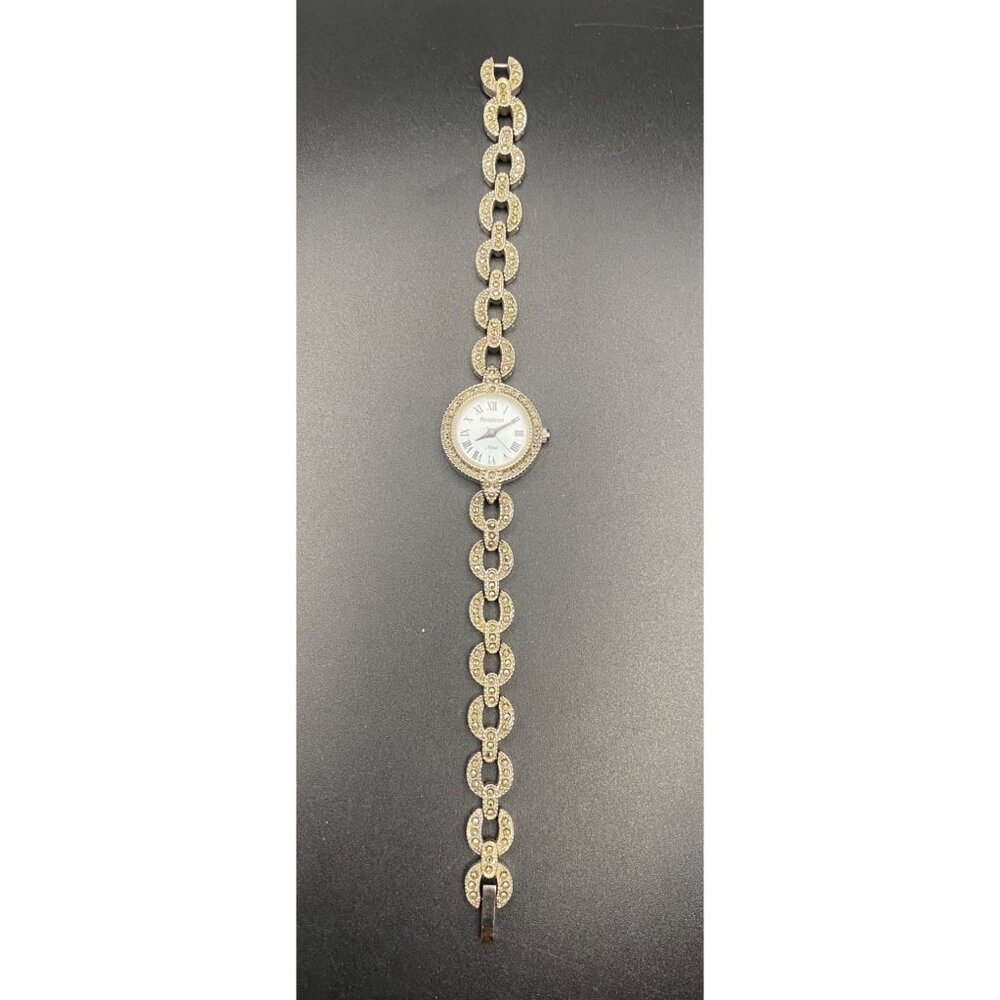 Armitron Now Womens Watch Marcasite Look Bracelet Silver-Tone New Battery Works - Picture 8 of 11